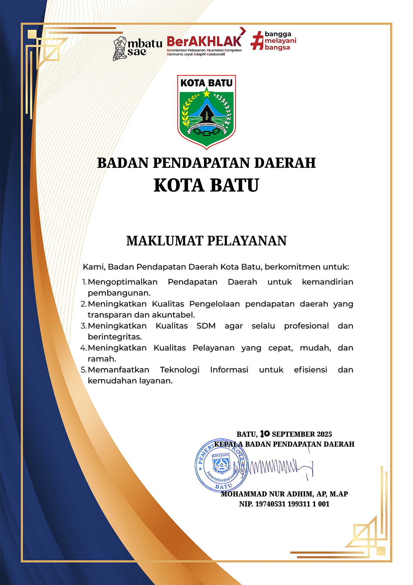 Maklumat Pelayanan